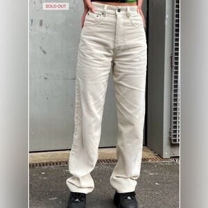 Motel Rocks Parallel Jeans in cord warm white